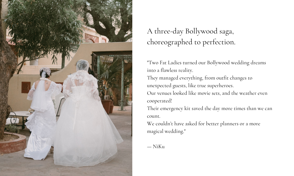 Planning across oceans, celebrating like family. Namrata and the Two Fat Ladies team made our dream In (3)